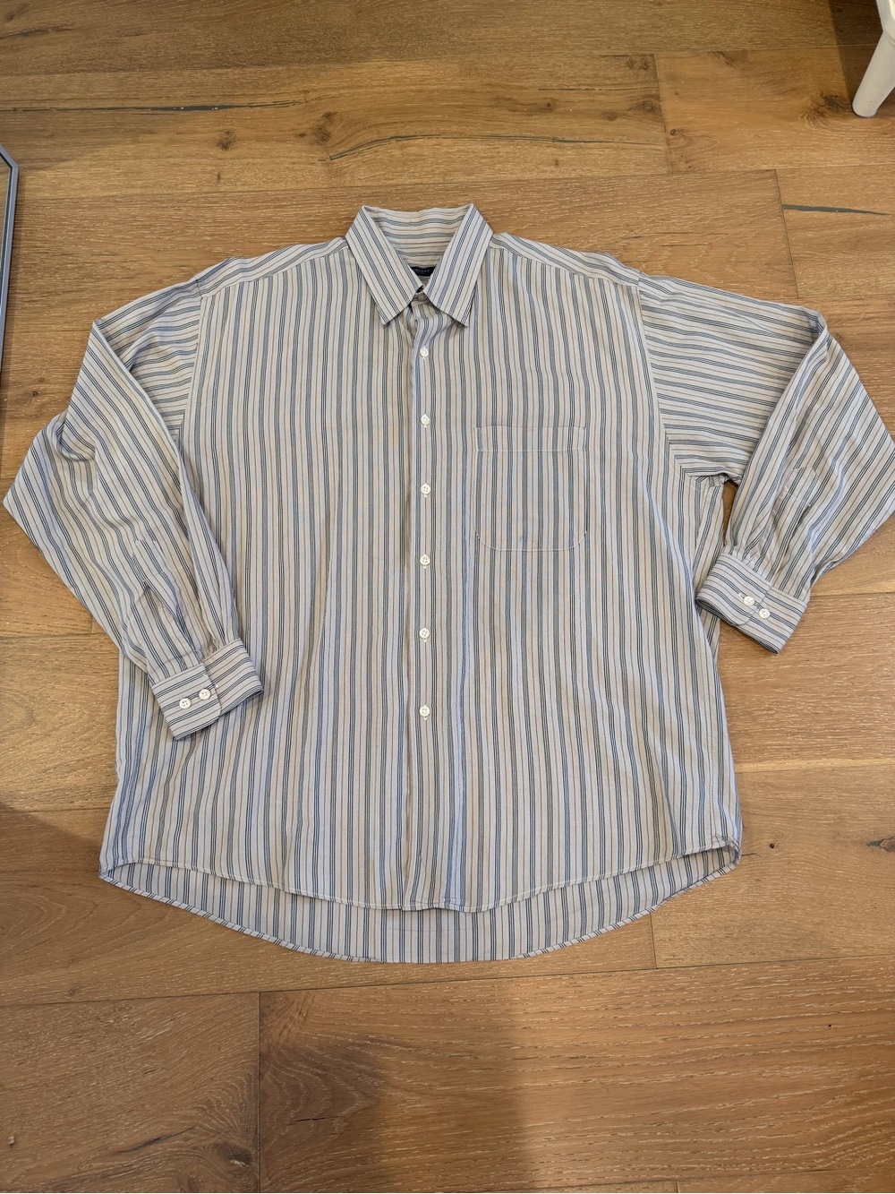 Vintage Burberry Striped Button-Down Shirt - size XL